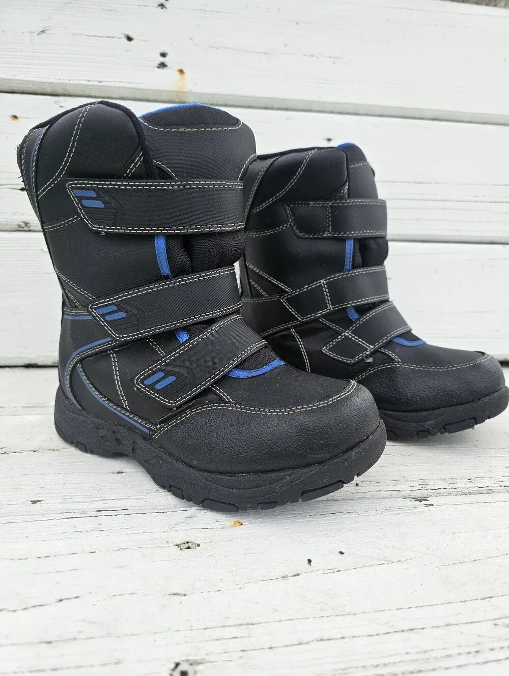 Kids Waterproof Snow Boots with Easy Velcro Straps.
